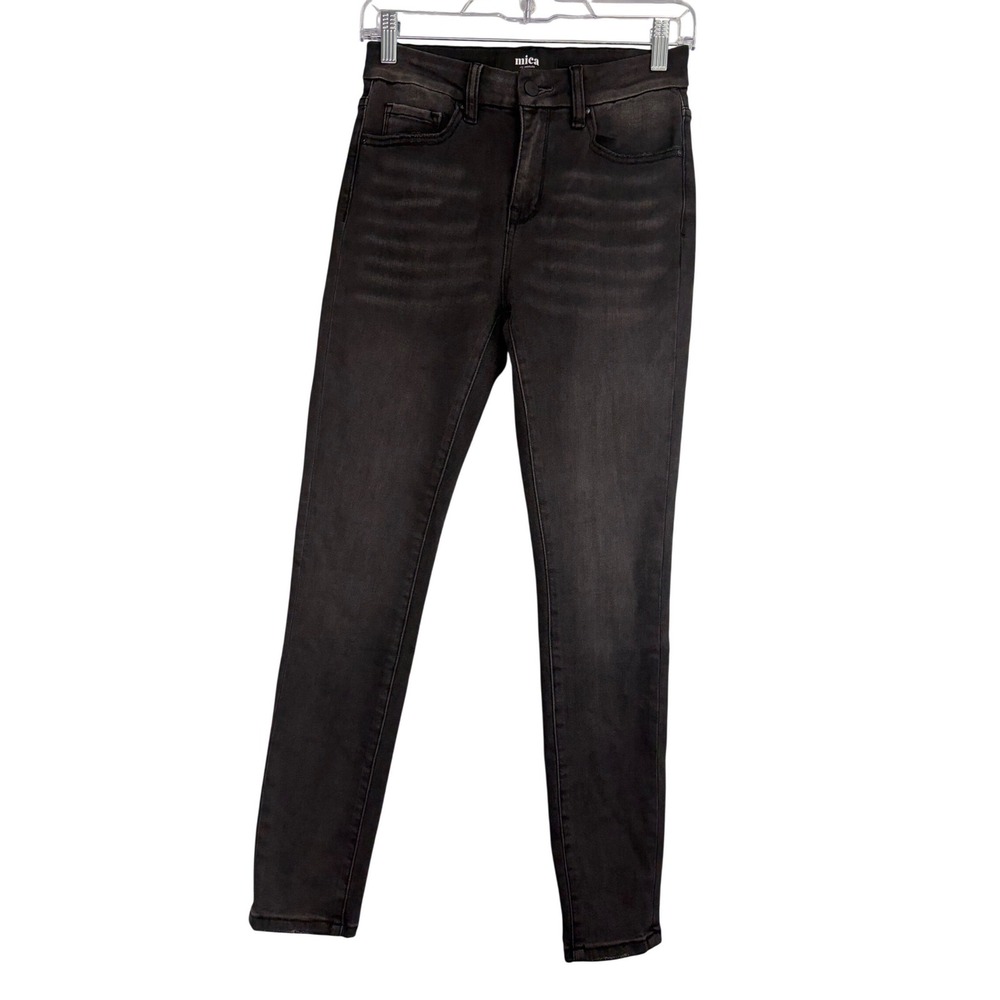 Mica Denim Women Size 25 Faded Black Skinny High Rise Jeans MDP-S1284 Minimal